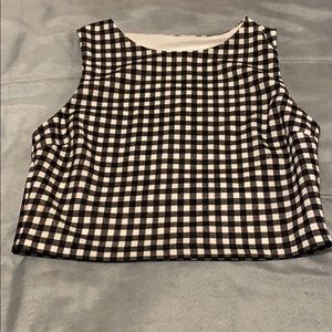Black & White Plaid Top
